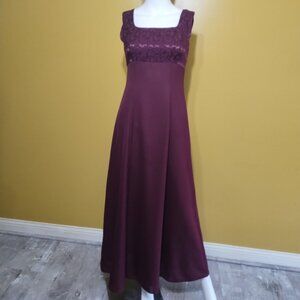VTG 90s Von Bramlett Sleeveless Long Formal Dress Size 4